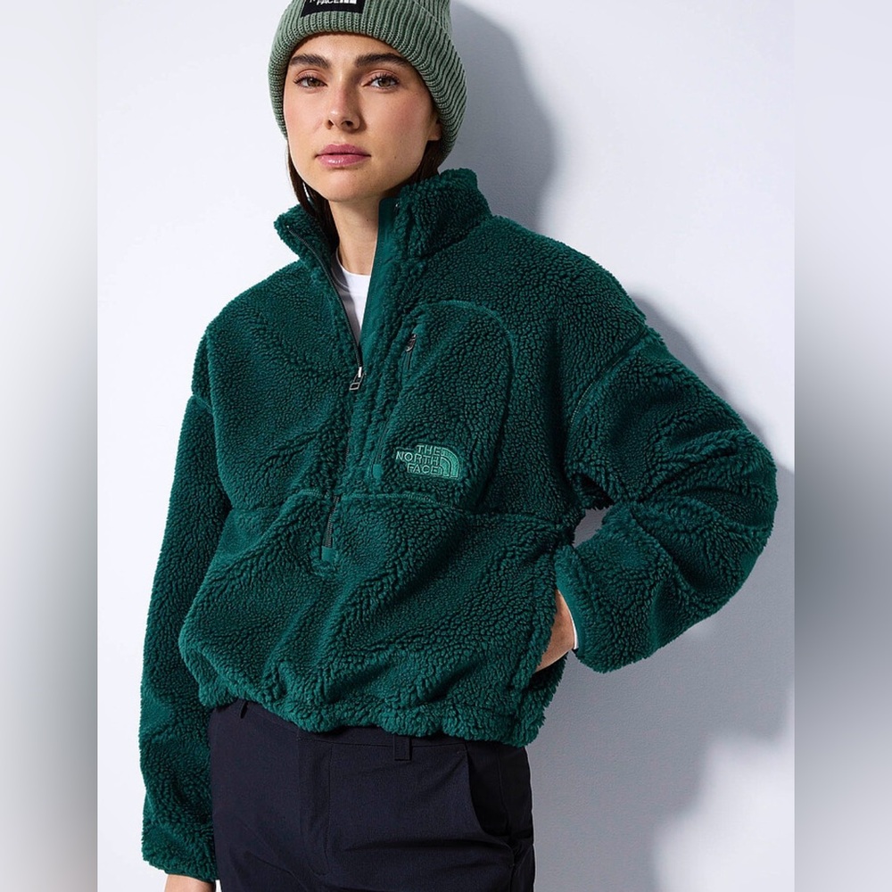 Extreme Pile cropped polar fleece sweater